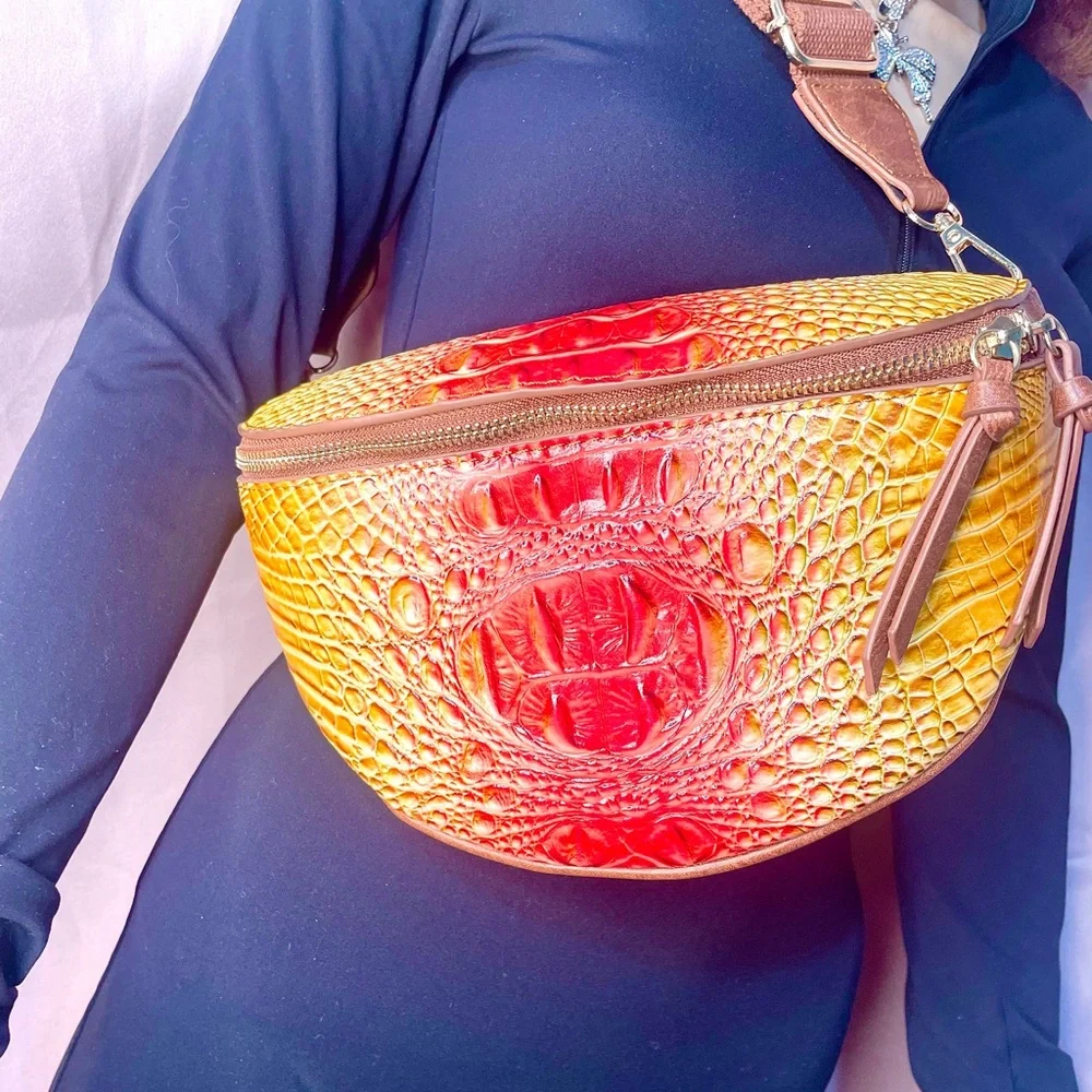 Vibrant Crocodile Print Chest bag/Waist Bag - Picture 4 of 5